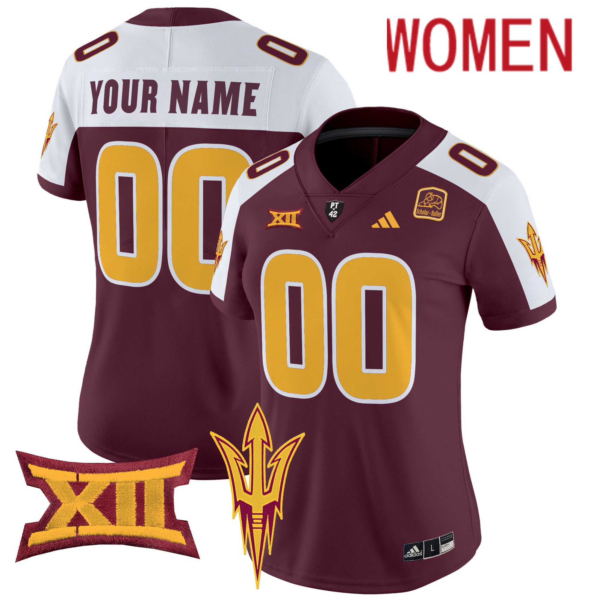 Women Arizona State Sun Devils Red 2024 Vapor Limited Custom NCAA Jersey style 1->customized ncaa jersey->Custom Jersey